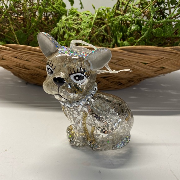 Hand Blown Glass Dog Ornament - Picture 2 of 7